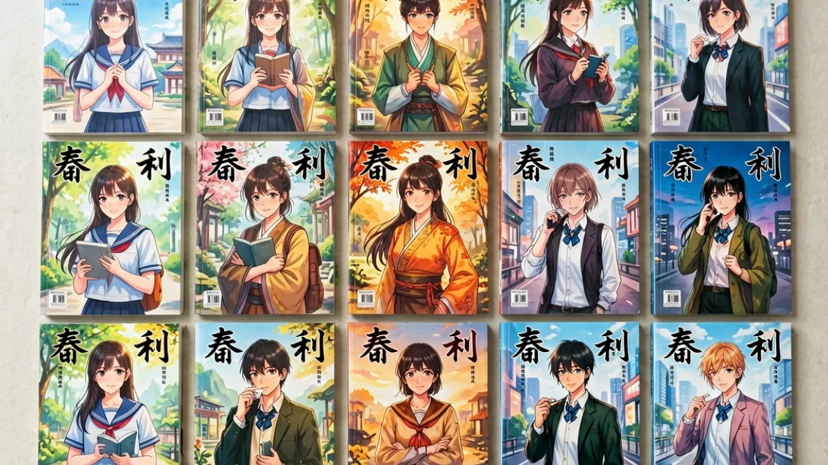 羞羞漫画科普封面图，展示多种风格的漫画封面排列在一起，色彩丰富，风格各异