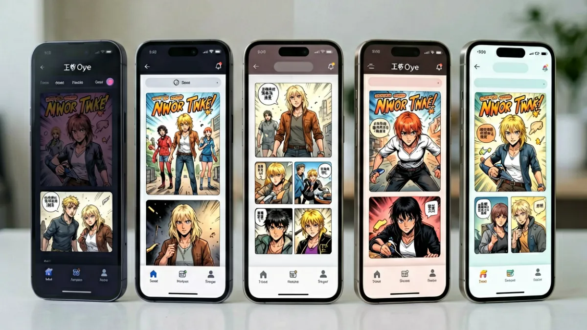 六大漫画平台并排展示各自羞羞漫画资源数量与界面风格的对比示意图